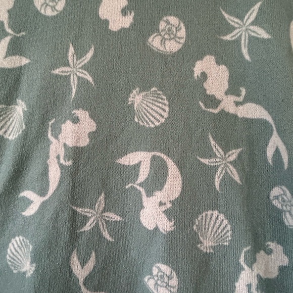 Disney Little Mermaid Sweater Cardigan Ariel Medium Hot Topic with Lace Accents - Picture 3 of 8